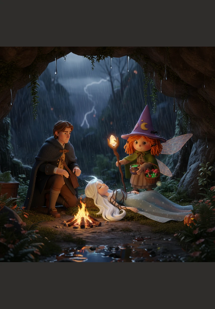 Escaping into the rainy night, Elias finds refuge in a hidden cave where he discovers the tragic truth of the past. The accused woman was not a monster, but a brilliant healer, and he finds his father’s own signature on documents that tried to save her.