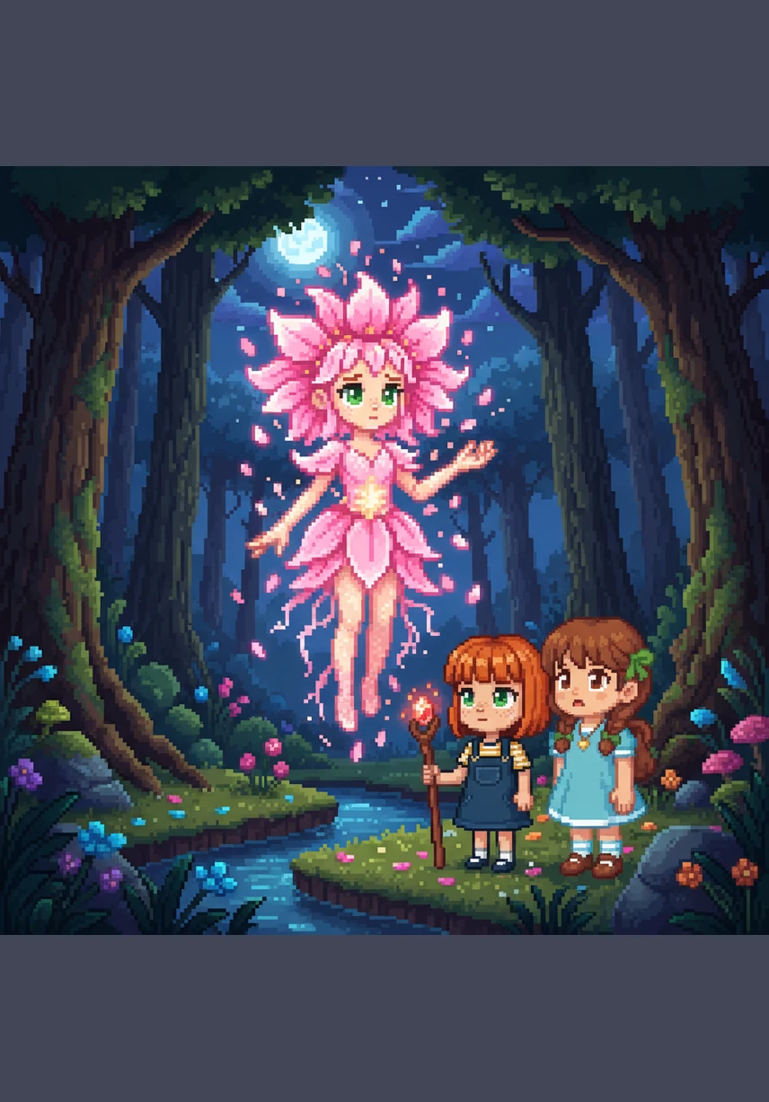 Rosara, now more radiant than ever, bloomed fully and dropped a single, shimmering crystal petal into Lily’s palm. This gift would allow Lily to hear the secrets of the earth whenever she felt lonely or lost. It was a token of a friendship that transcended the boundaries of the ordinary world.