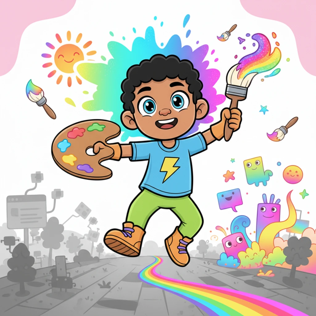 Pixel's Palette Adventure - Creative imagination