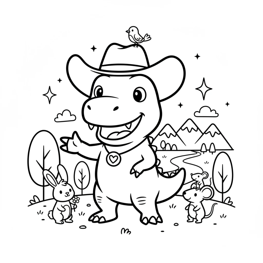 t rex coloring page