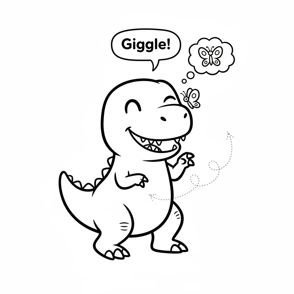 Roscoe gently wiggles his nose, and the butterfly flutters up, then lands on his ear. Roscoe lets out a soft giggle. He carefully extends a claw, and