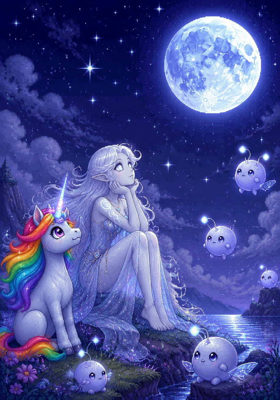 One peaceful night, Luna looked up at the glowing moon and felt a deep longing in her heart to visit its mysterious surface. She wondered what secrets were hidden there and imagined what it would feel like to walk gracefully among the twinkling stars.