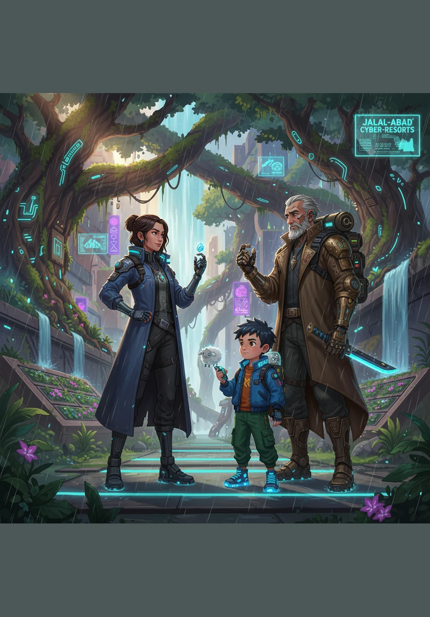 The boy heads to the famous resort park, where healing mineral springs bubble up from deep within the earth. The air here is crisp and fresh, and ancient trees whisper stories of times when these waters gave strength to legendary warriors.