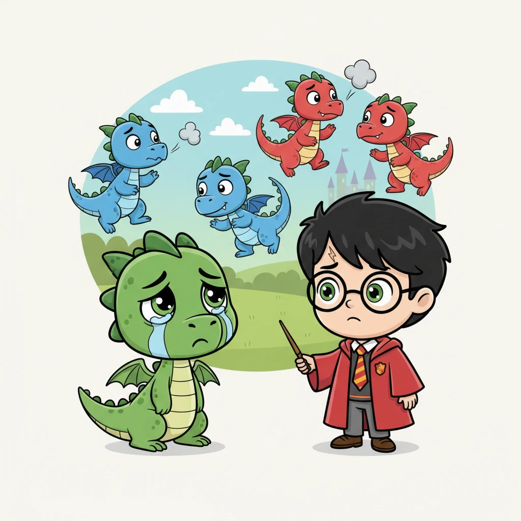 הדרקון הירוק הרים את מבטו העצוב והסביר בקול חלש שהם פשוט בודדים ורוצים לשחק. כל הדרקונים האחרים היו עסוקים בלהיות שובבים, אך עמוק בפנים, הם רק רצו חברים וכיף.