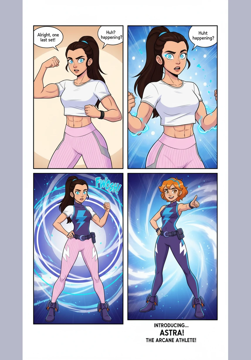 With a sudden spark of determination in her eyes, Trixie flexes her biceps as hard as she can in front of the mirror. She makes a firm promise to herself that she will start her fitness journey today and become the strongest version of herself.