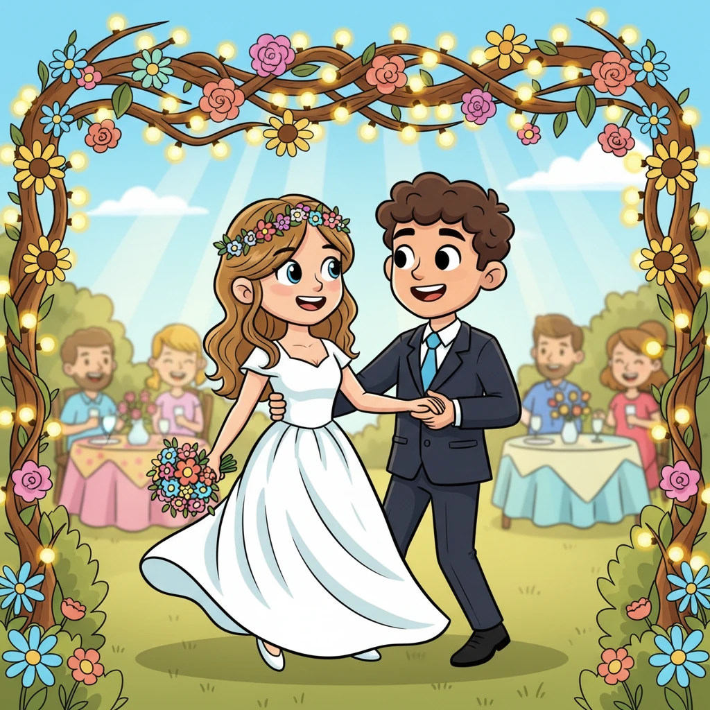 Their wedding day was a sun-drenched celebration, filled with laughter and bright flowers. Beth looked radiant in her flowing white gown, and Matt, beaming in his suit, held her hand tightly. They danced under a canopy of fairy lights, promising forever.