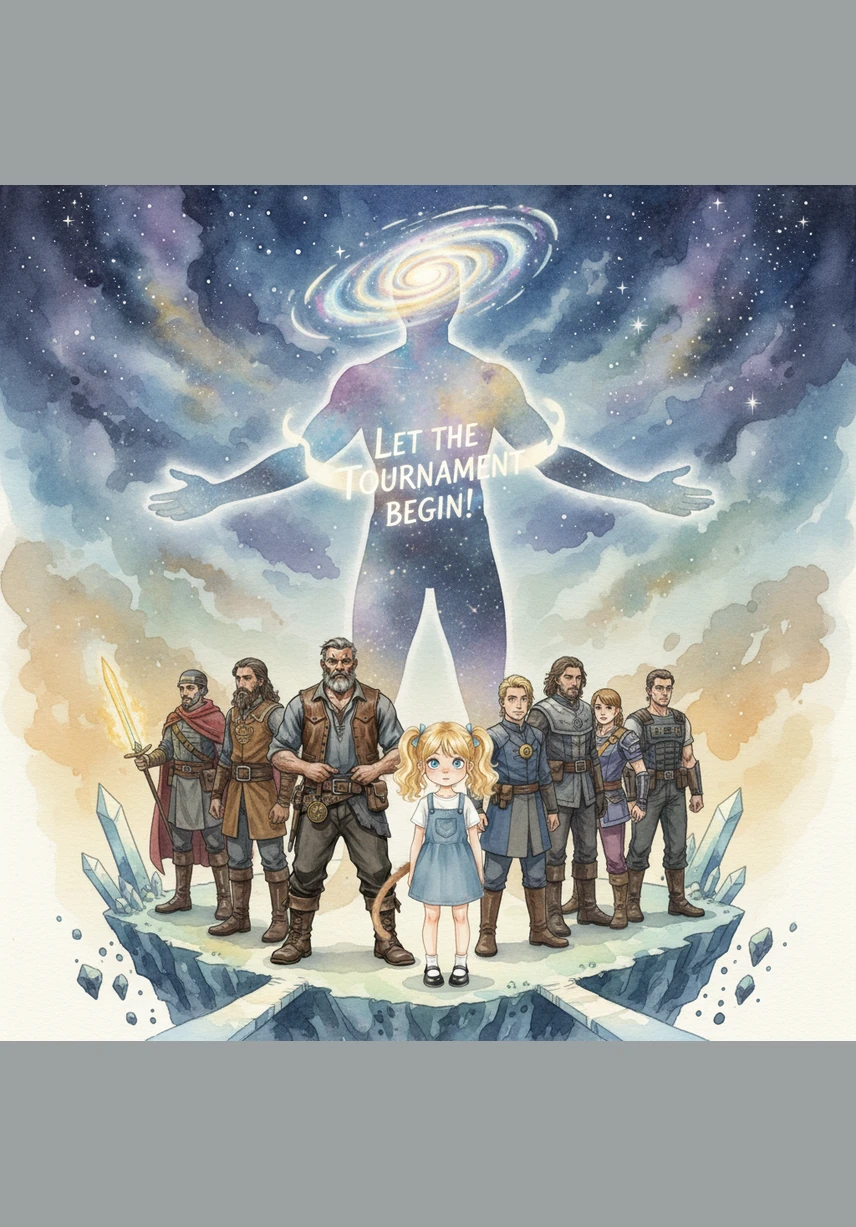 The cosmic deity announced a grand tournament to find a successor, where each soul would be reborn into a new universe. Their starting power and number of blessings would be determined by their karmic balance from their previous life.