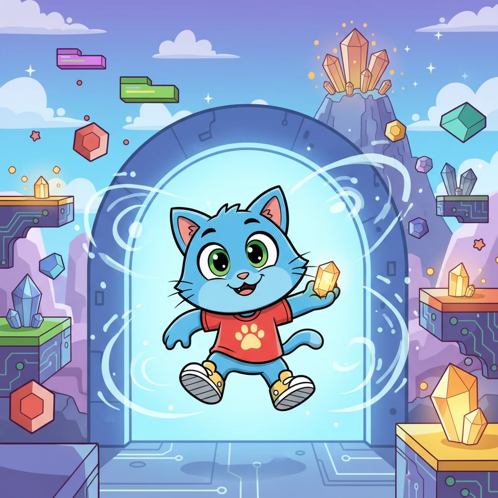 Pixel's Code Crystal Quest - adventure