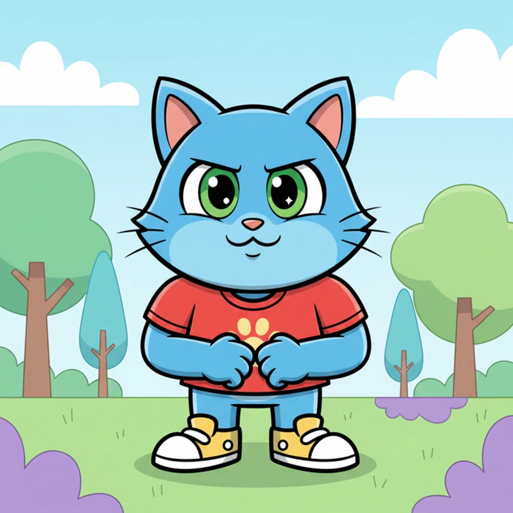 Taking another deep breath, Pixel puffs out his chest, his eyes shining with renewed determination. He knows this won't be easy, but his heart of gold tells him he must try. "I won't let Scratchland fade away," he declares, a tiny flicker of resolve appearing in his gaze.