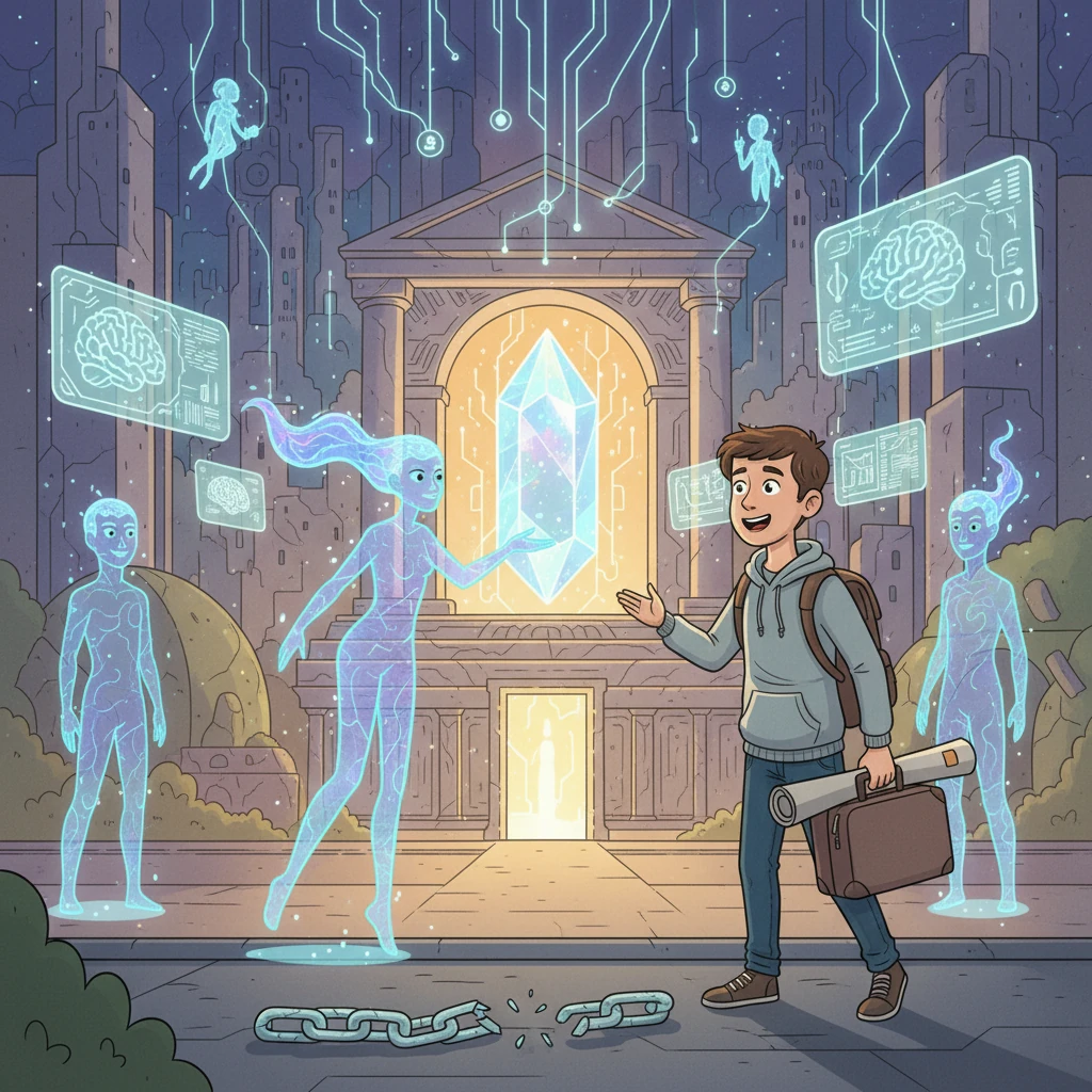 Mira revealed a secret: a hidden neurocommunity within the simulation, possessing ancient knowledge and a powerful artifact. Now their quest was clear: find the neurocommunity, recover the artifact, and find a way out of the digital prison. The race to freedom had begun.