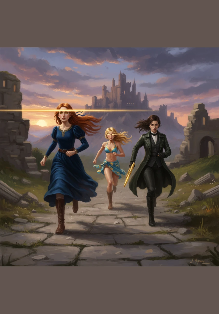 The girls didn't waste a second and raced toward a sturdy beach house standing on the dunes. They scrambled down into the reinforced basement just as the wind began to howl against the walls. They were safe at last from the sharks and the storm.