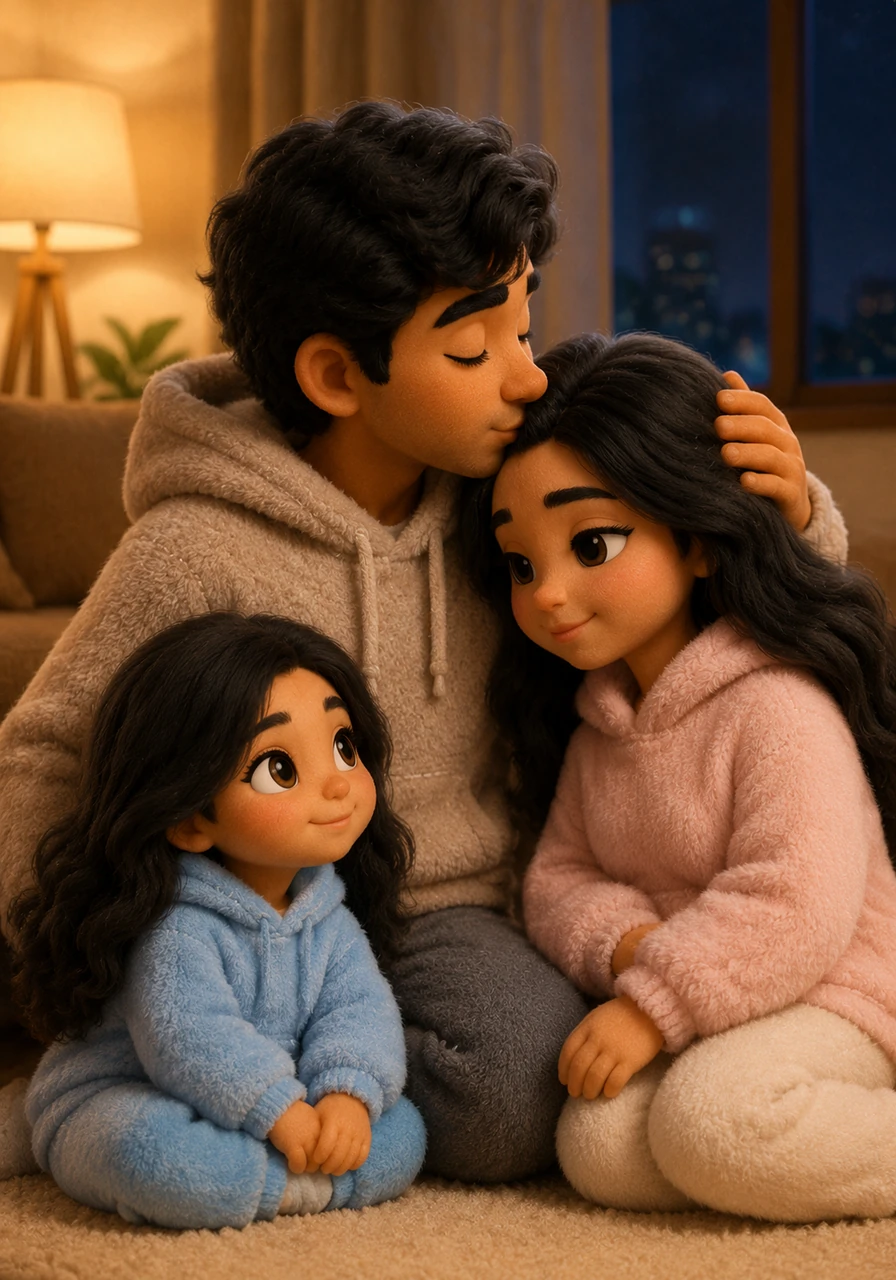 Prasad presses a gentle forehead kiss against Priyanka’s brow, a silent gesture of protection and deep affection. In this small act, Priyanka feels the weight of his loyalty and the sincerity of a love that notices every unspoken emotion.