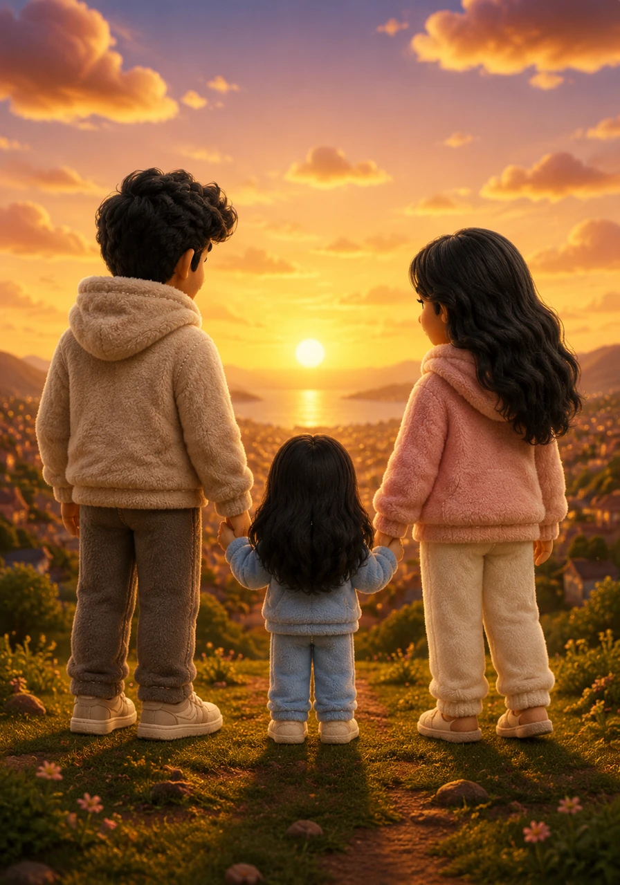 Hand in hand, they look toward a future they are building together, a little universe made of golden sunsets and forever feelings. Through every high and low, they continue to choose one another, two souls who have finally found their way home.