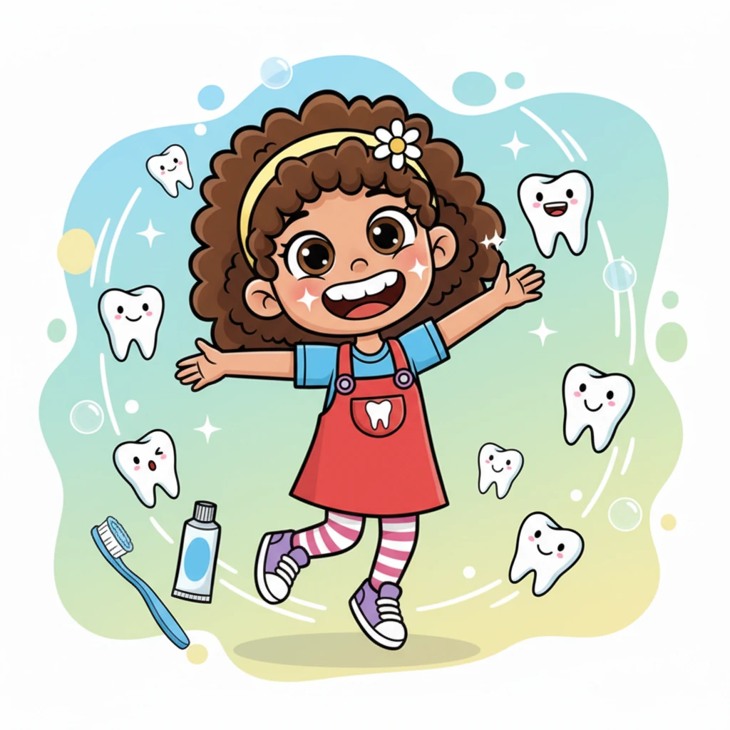 Lily now understood the amazing journey of her teeth! She knew that keeping them clean with brushing and flossing was important. With a sparkling smile, she was ready for all her new teeth to arrive, one by one, in the same happy order they first appeared.