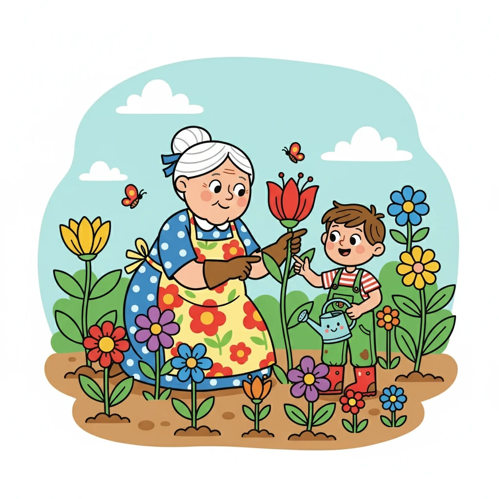 Petit à petit, des tiges vertes apparurent. Puis, les premiers bourgeons éclatèrent, révélant des couleurs magnifiques. Le jardin était en pleine floraison, un véritable tableau vivant.