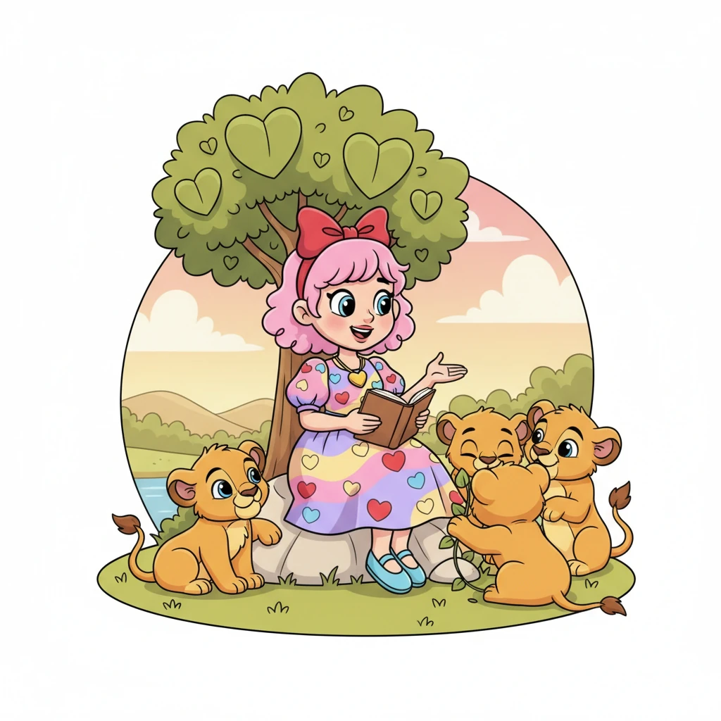 Ms. Valentine shared stories with Zola about the strength and warmth of family bonds, explaining that true love meant protecting and caring for one another. Zola learned that staying close to her pride brought not only safety but also immense joy and comfort. She understood that the love of family was a powerful, unbreakable circle. Zola started playing closer to her loved ones.