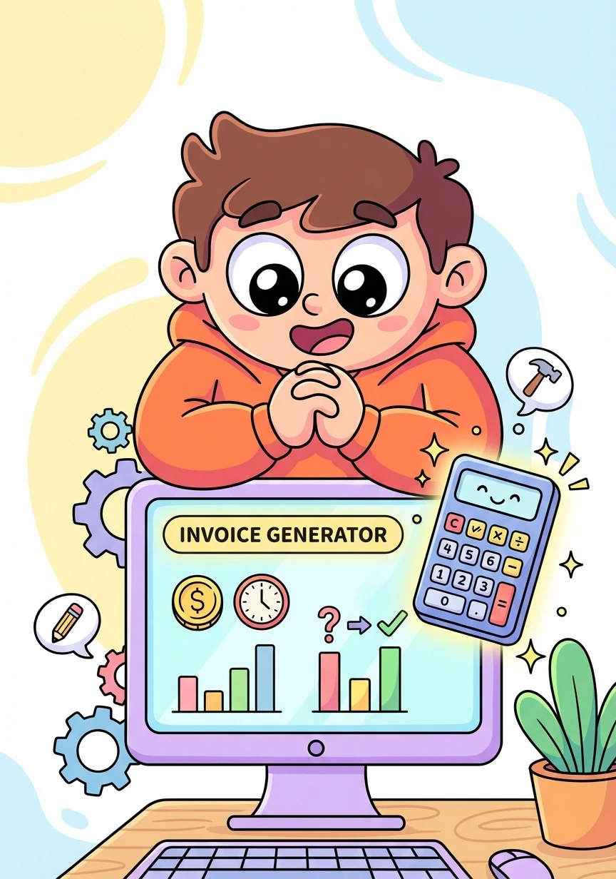 The invoice generator smartly suggests fair pricing for the extra work Alex did, work Alex had almost forgotten to bill for! Alex is amazed by how much time and money this saves.