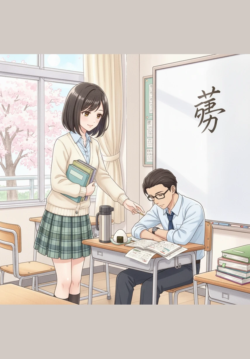 Late in the evening, the windows of the school glow against the darkening sky. Inside, a small group of educators gathers to brainstorm ways to support a family in need, their collective dedication shining brighter than the stars.