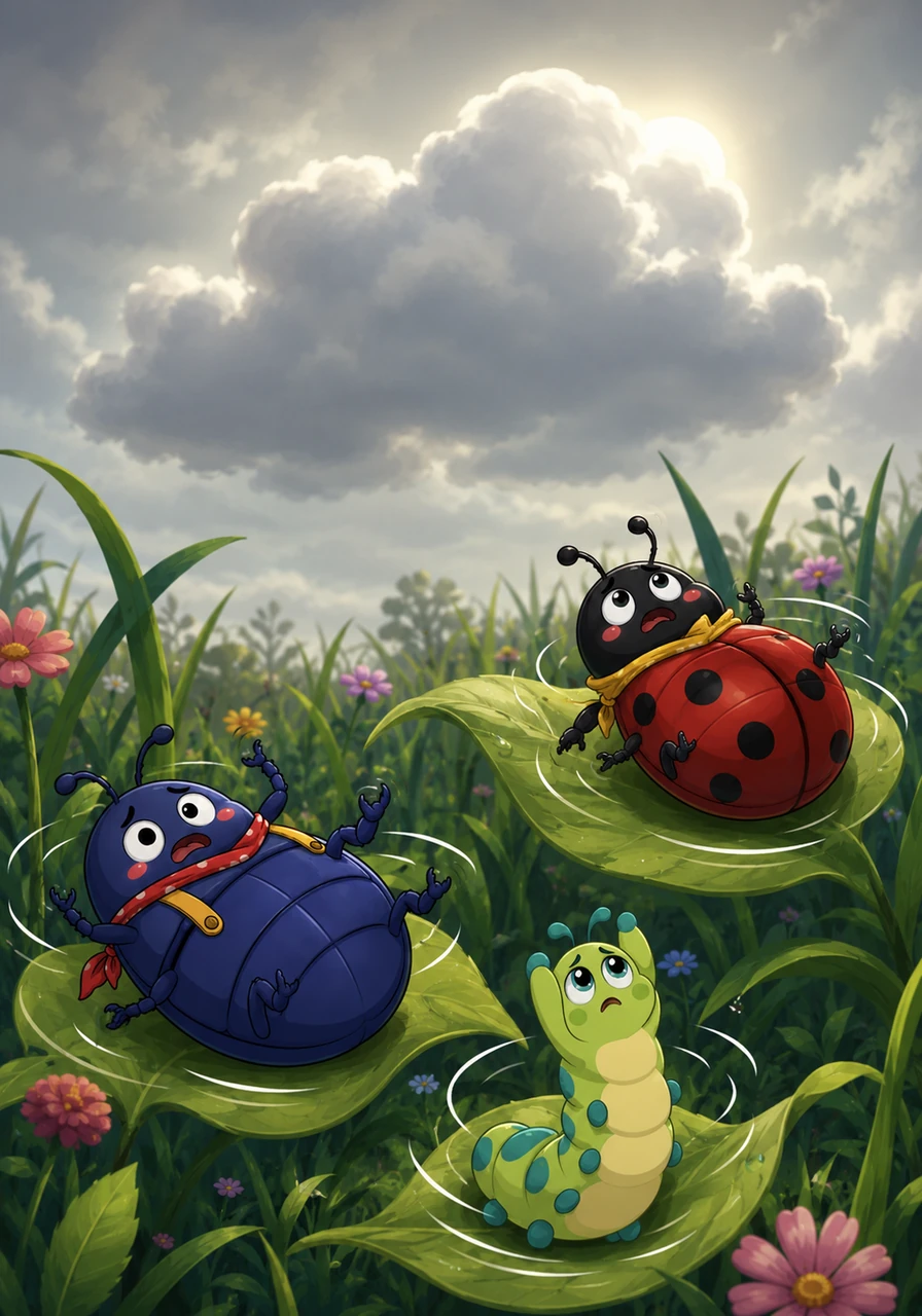 Later that afternoon, a group of confused ladybugs were spinning in circles, unsure which way to fly home because the sun had moved behind a fluffy cloud.
