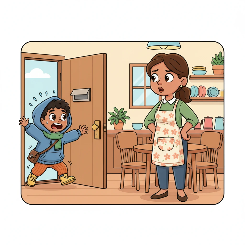 Breathless and without the letter, Yaseen burst through his front door, recounting his terrifying encounter. His mother, however, was very vexed about the lost post and simply would not believe his tale. "There are no such things," she said with a sigh.