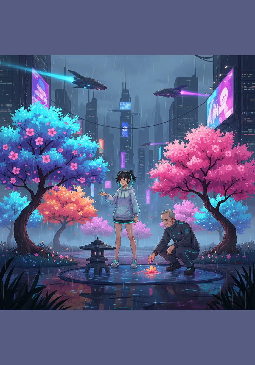 公园里的桃花和樱花在雨后竞相开放，粉色的花瓣如轻盈的雪花般随风飘落。小暖伸出手接住一片柔嫩的花瓣，那是春天送给她的第一份珍贵的礼物。