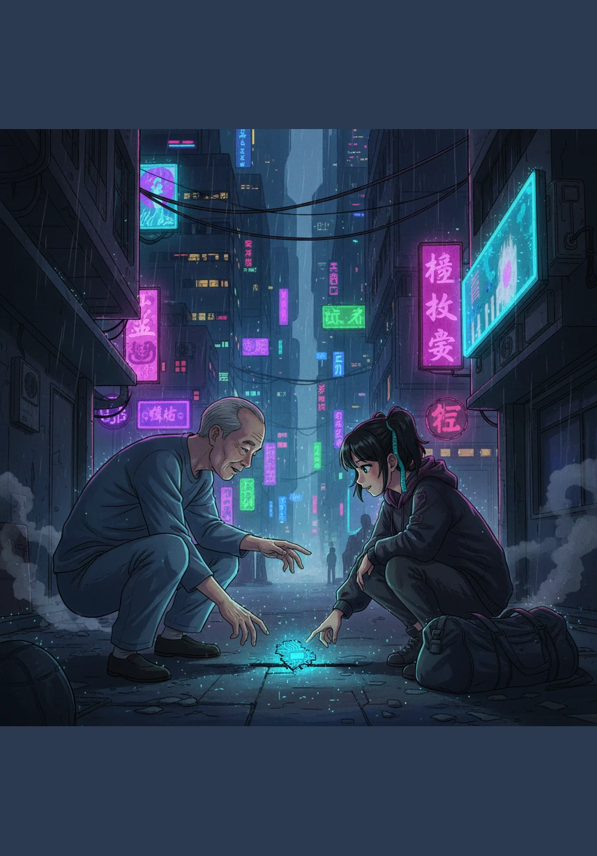 爷爷带着小暖在菜园里亲手撒下一枚枚圆滚滚的种子，并盖上松软的泥土。小暖细心地给它们浇水，心里默默期盼着这些小生命能在春天的怀抱里快快长大。