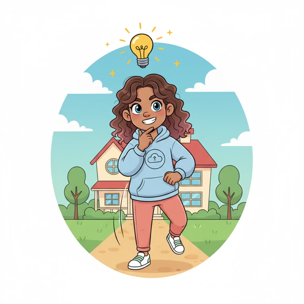 "There has to be a better way!" Popsy declared, tapping their chin thoughtfully. An idea, sparkling like a tiny lightbulb, popped into Popsy's head. With a determined grin, Popsy dashed home, ready to turn a big problem into a brilliant solution. This clever kid loved to invent things that made life easier and much more fun.