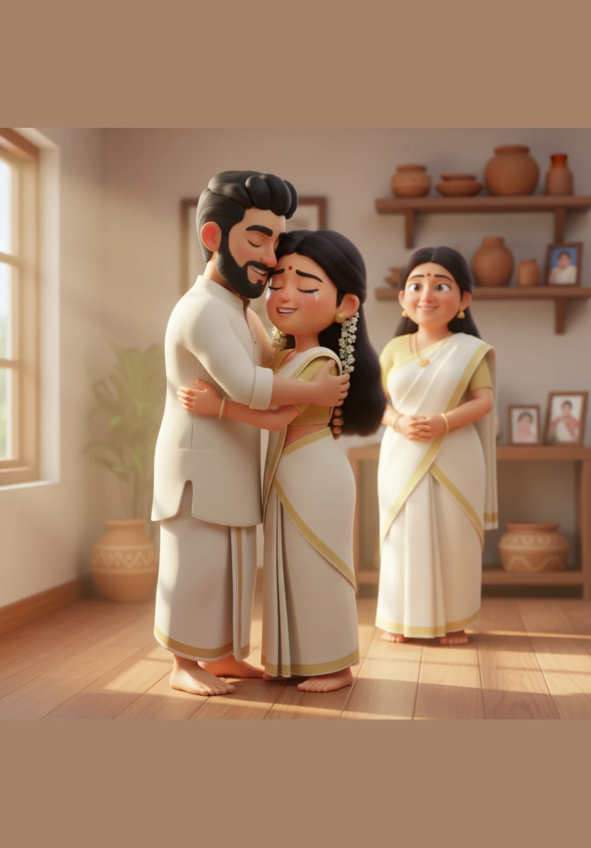 Arya returns to her Pookalam, her movements light and her spirit soaring as she finishes the final circle of white petals. Every guest who admires the beautiful design throughout the day has no idea it holds the memory of a secret morning tryst.