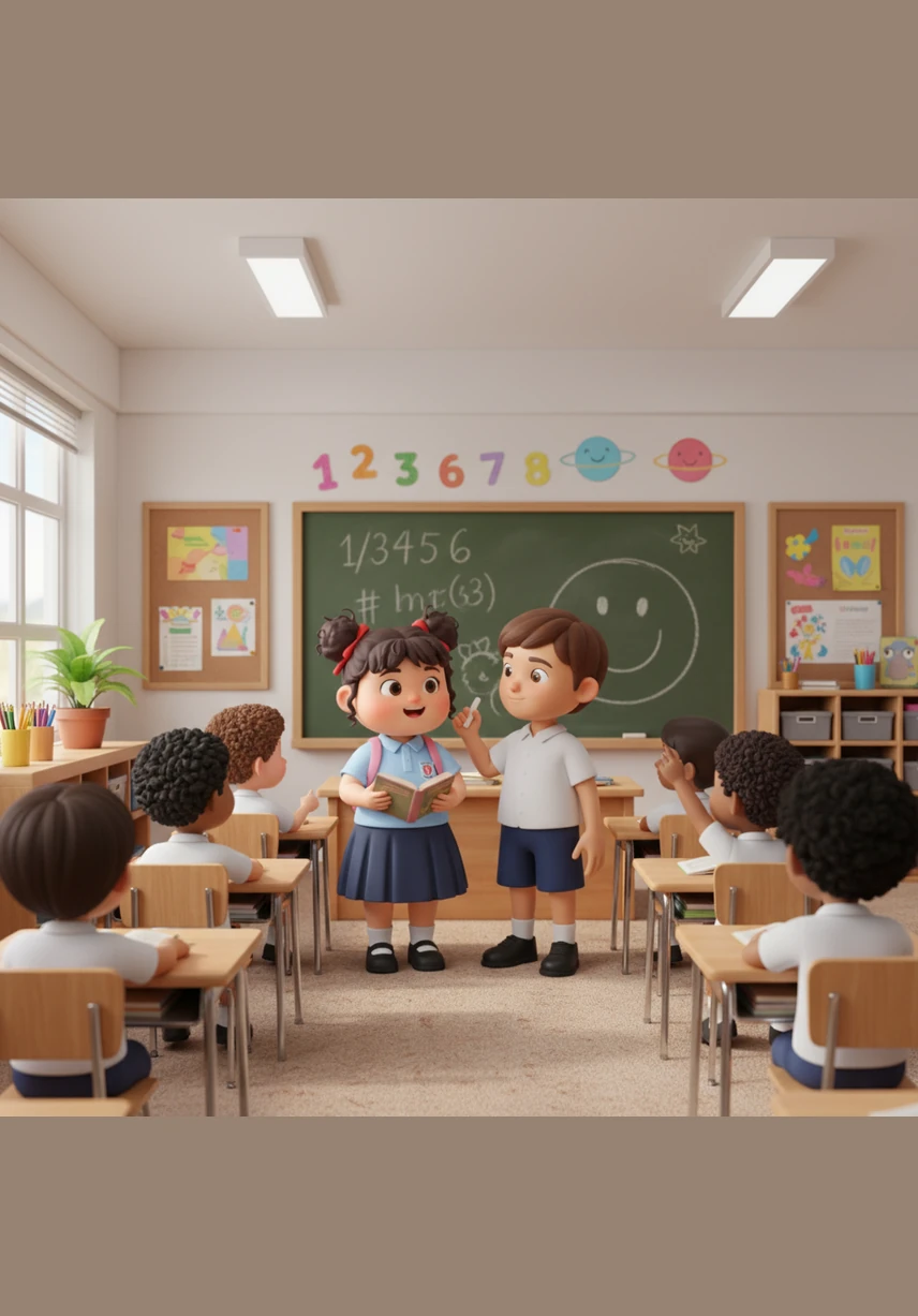 A memory of her teacher’s gentle voice fills her mind, reminding the class that helping a friend in need is the greatest lesson of all. The warm memory gives Aminah the confidence she needs to take a step toward Ben's table.