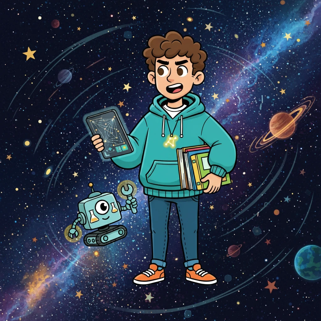 Ол қызықты тапсырмалармен кездесті. Бірінші тапсырма - ғарыштағы жұлдыздар арасындағы жолды есептеу болды. Айдар барлық білімін салып, есепті шеше алды.