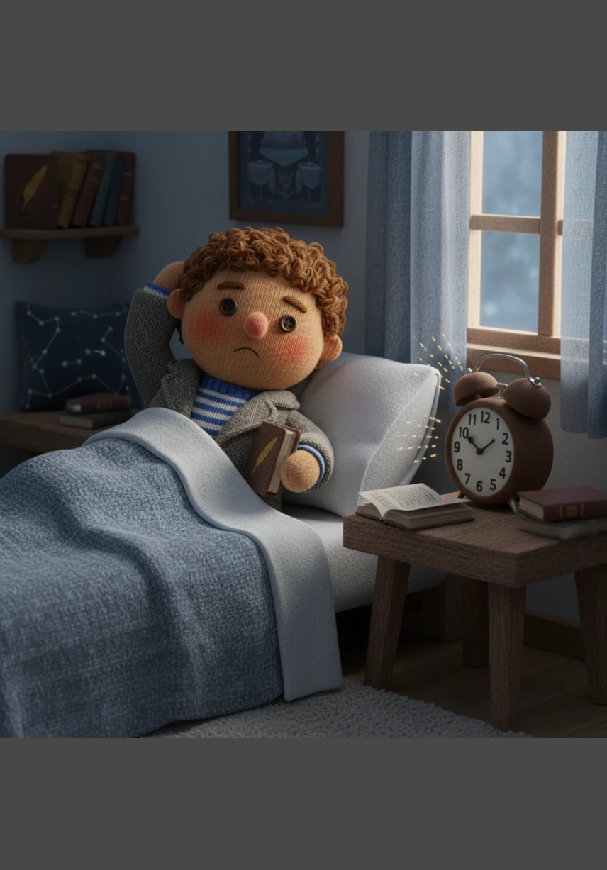 Arthur wakes up to the shrill ring of his alarm, feeling the crushing weight of another identical morning. The room is bathed in a cold, grey light that makes every object look weary and worn, mirroring the exhaustion in his eyes.