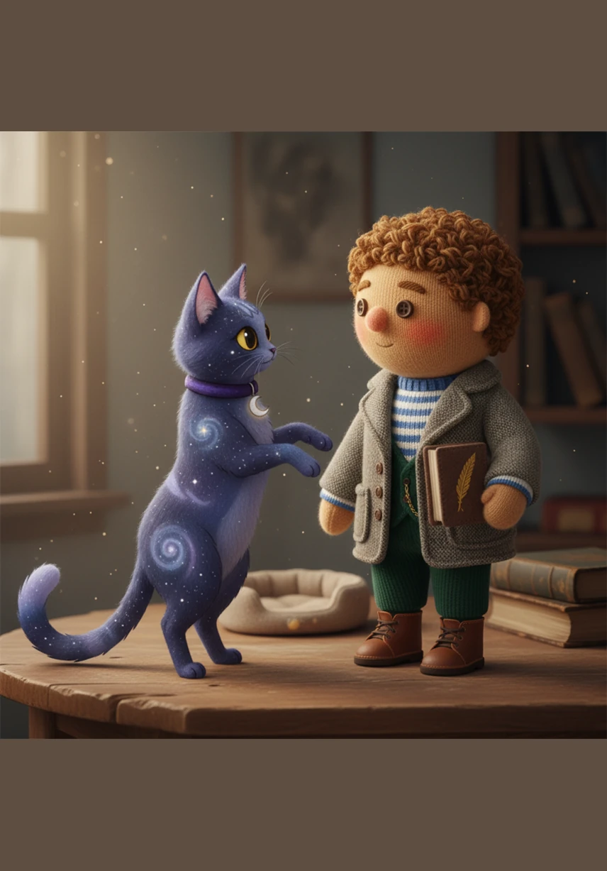 Orion’s eyes begin to pulse with a faint, ethereal glow as the hands of the wall clock spin backward so fast they become a dizzying blur. Arthur collapses to the floor, pleading for the cycle to end, but his voice is swallowed by the roar of rewinding time and the shifting shadows of the room.