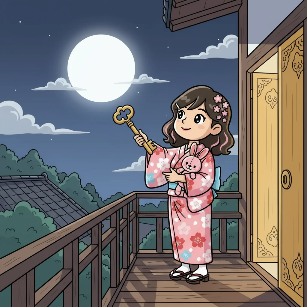 夜空には満月が輝き、美咲はベランダで夜空を見上げている。彼女の顔には、希望と決意の色が浮かんでいた。新しい一歩を踏み出すために、ヨイトキを通じて、未来への扉を開こうとしている。