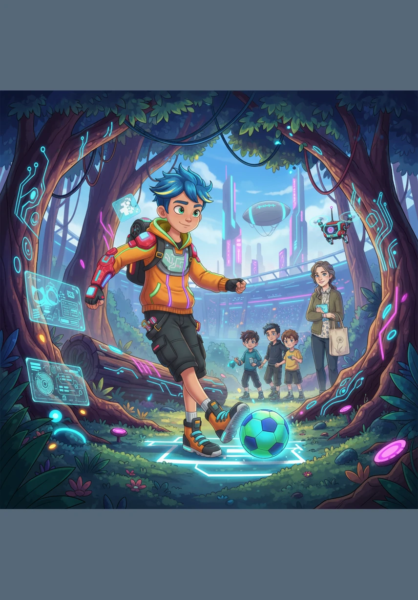Rory walks into the Football Forest where the birds love to play. A team of friendly owls asks Rory to help them win the forest cup. He shows them how to strike the ball with his boot.