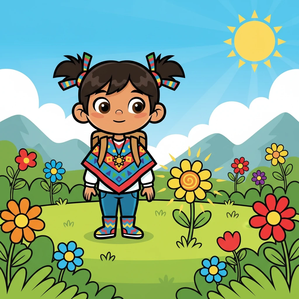 Inti aprendió que no se podían extraer plantas ni animales. Vio a una flor silvestre, intacta, brillando en el sol. Comprendió el valor de la biodiversidad.