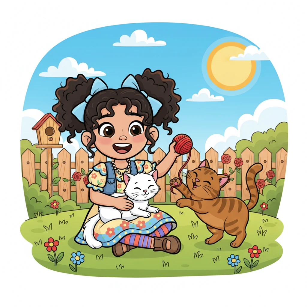 Desde ese día, Estrella, Coffee y Pelusa se volvieron inseparables. Compartían juegos en el jardín, siestas bajo el sol y muchas caricias. Estrella había aprendido que el amor no tiene límites y que incluso un pequeño gatito puede traer una inmensa felicidad. Su hogar era ahora un refugio de amistad y alegría para todos.