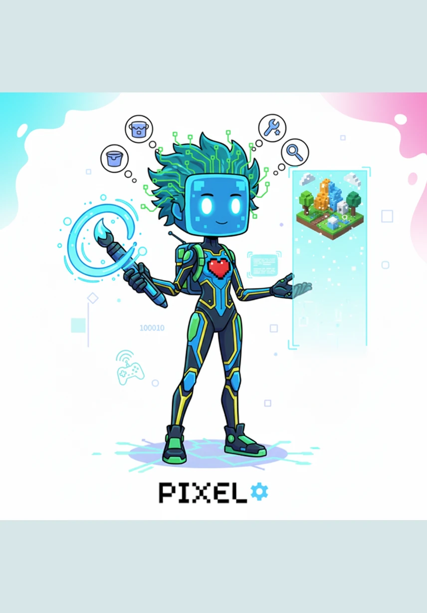 Pixel crafts a magical Undo crystal that glows with a soft amber light whenever a line is drawn. With a single tap, the crystal hums and the very last stroke vanishes into thin air, allowing the creator to try again.