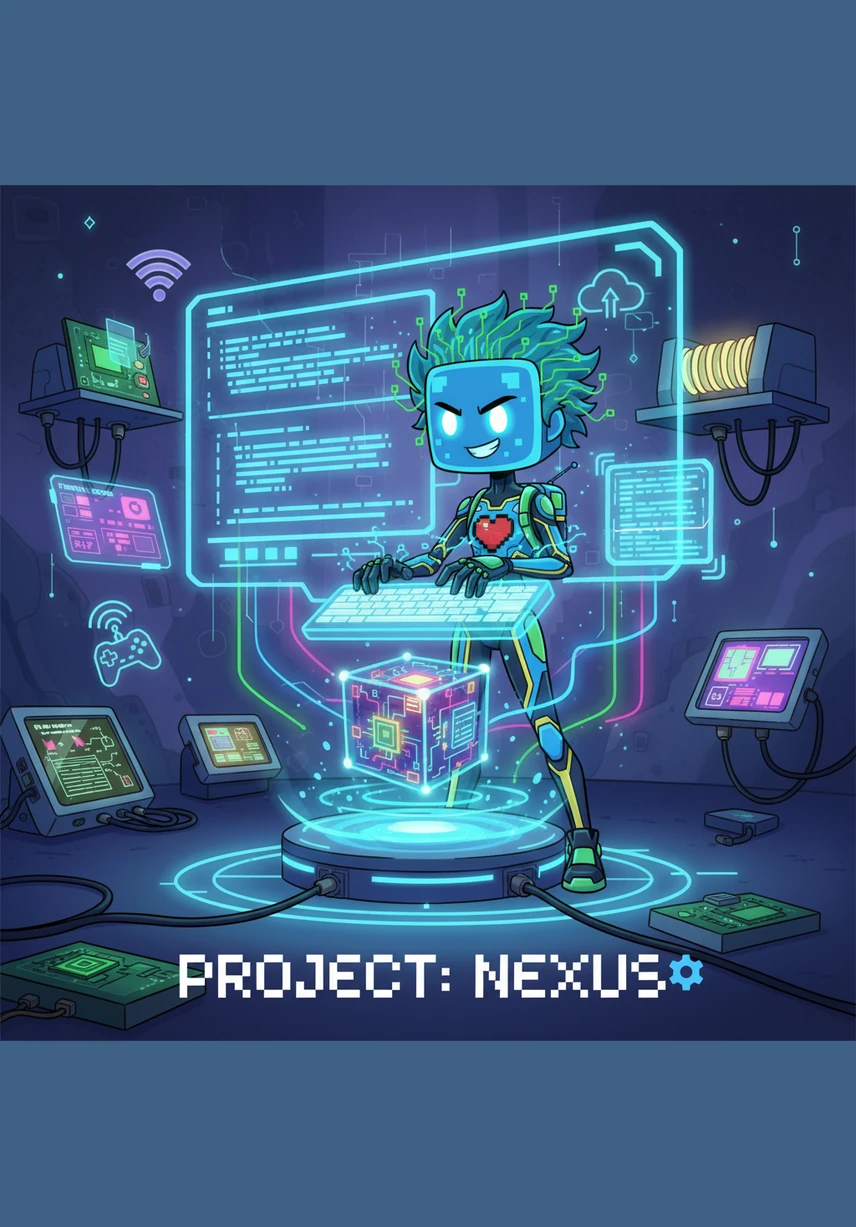 To ensure this invention can help others, Pixel wraps the entire mechanism into a sturdy, reusable component box. Now, any builder in the city can simply pick up this glowing box and place it into their own digital creations effortlessly.