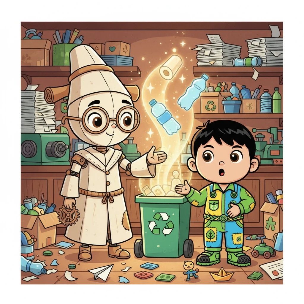 一位名叫「紙博士」的紙類精靈向小可解釋了資源回收的奧秘。他告訴小可，只要將垃圾分類，就可以讓它們變成新的東西，例如新的紙張和塑膠製品。