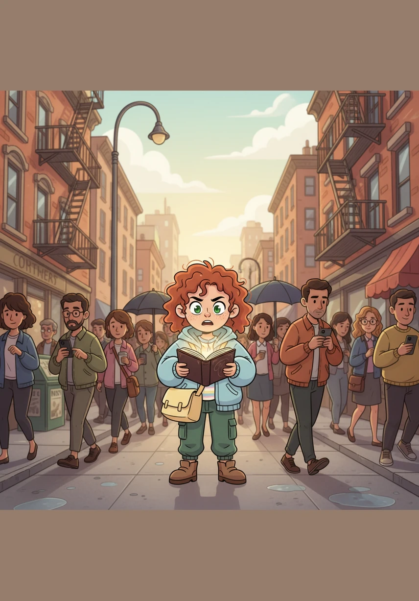 Maya stands on a crowded city sidewalk, surrounded by a whirlwind of English conversations that feel like a fast-moving river. She clutches her bag tightly, feeling as though the words around her are a puzzle she isn't allowed to solve.