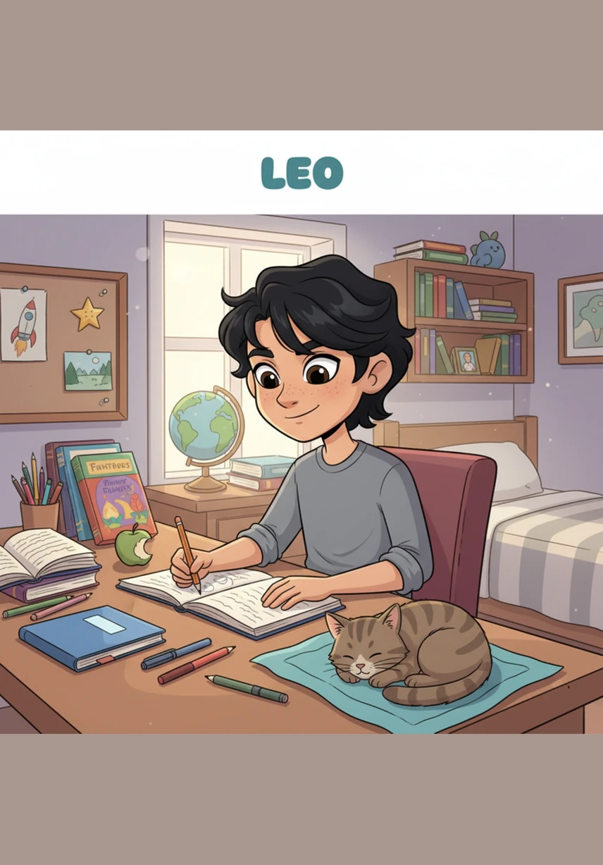 Leo begins practicing the Pomodoro technique at home, setting a small kitchen timer for twenty-five minutes of deep work followed by short breaks. Despite the noise of his siblings in the next room, the ticking timer helps him create a bubble of concentration he never knew he had.