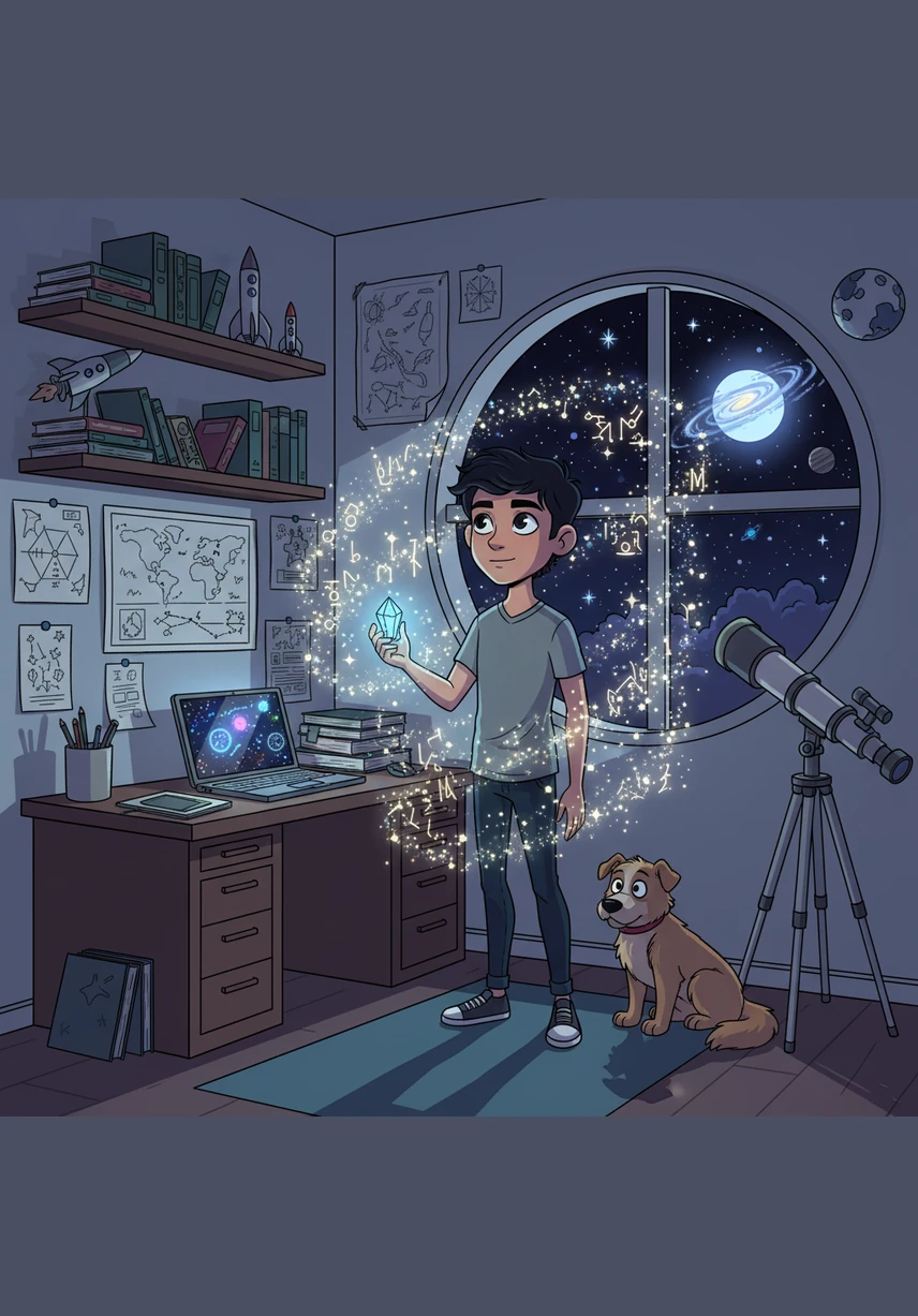 Leo transforms a small, forgotten corner of his room into a dedicated study sanctuary, pinning up motivational quotes and his goal roadmap. This physical space becomes his fortress, a place where his personal problems stay outside the door and his future takes center stage.