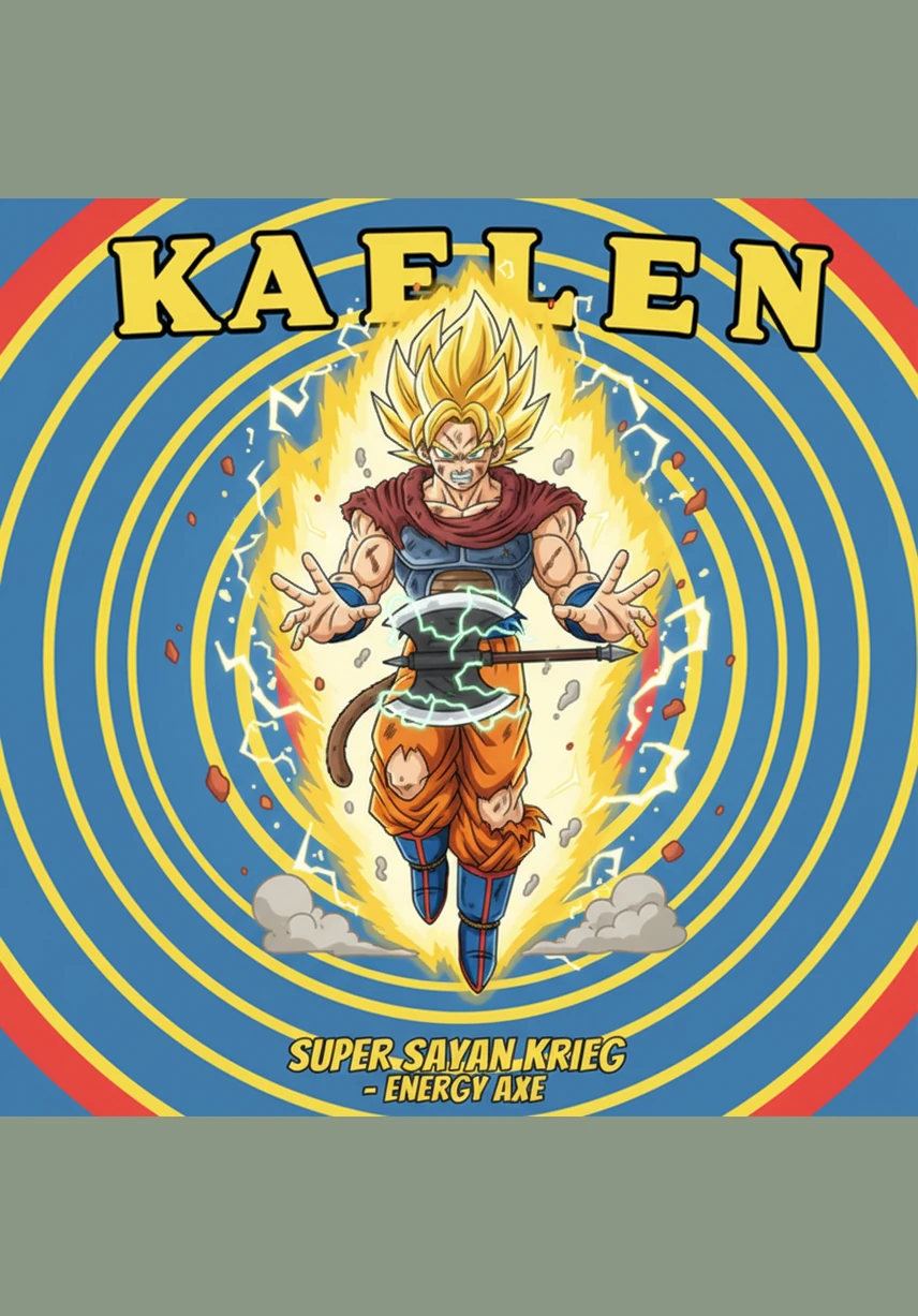 Kaelen looks downward, his brow deeply furrowed in a focused glare that could melt steel, as he centers his spirit for the coming clash. Floating particles of debris and glowing embers dance in the volumetric light rays that emanate from his radiant, golden form.