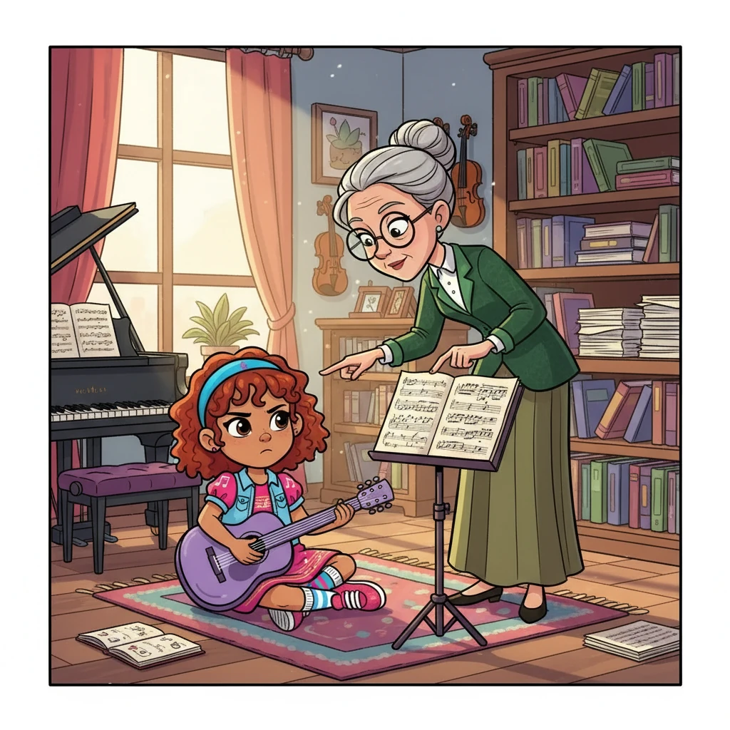 Stefania began taking lessons with a strict but kind teacher, Ms. Elara. Ms. Elara challenged her, pushing her to practice diligently and overcome difficult pieces. Stefania, though sometimes frustrated, persevered, fueled by her passion for the music.