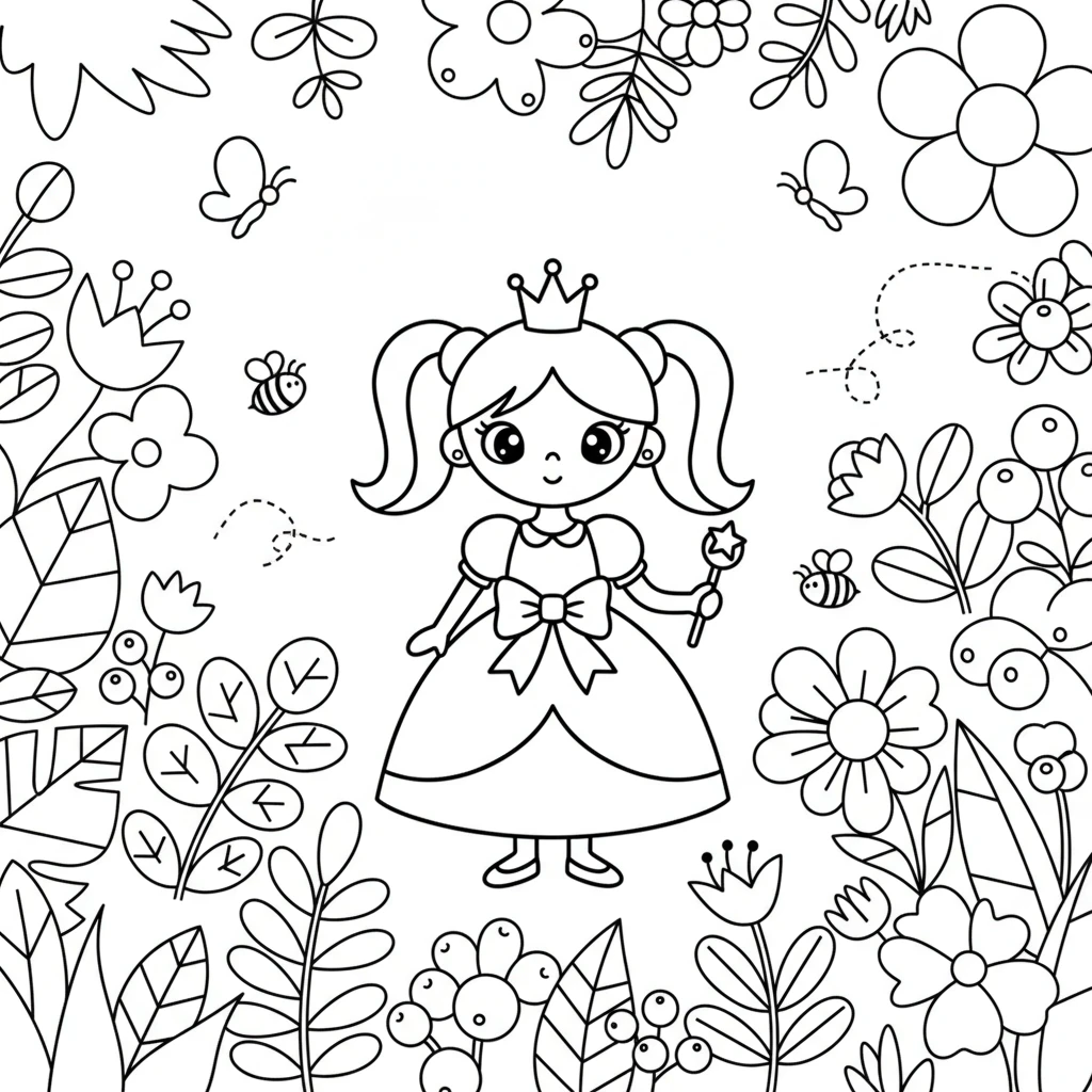 princess coloring page - coloring pages
