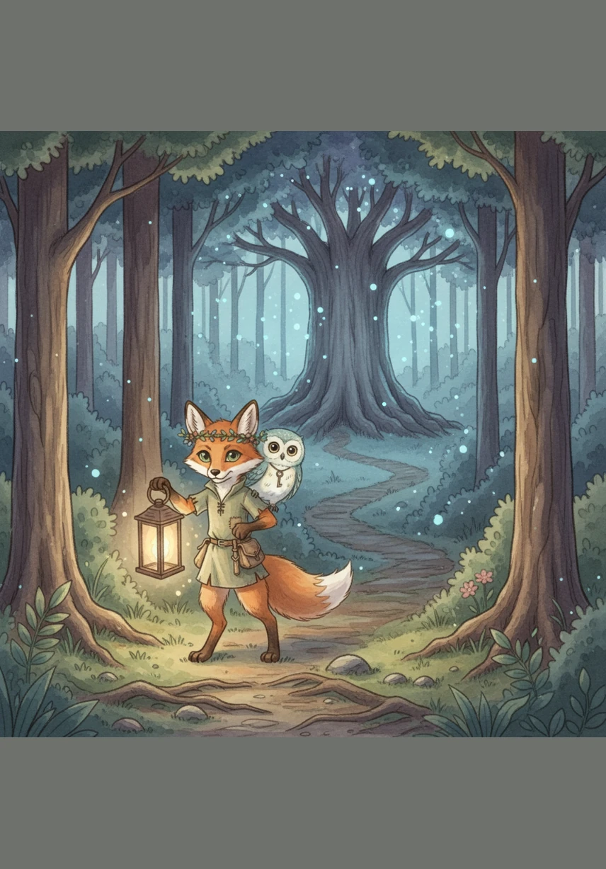 Pip remembered old stories of the Star Tree that had lost its glow many years ago. They decided to work together to carry the lantern to the center of the woods to bring the magic back to their home.