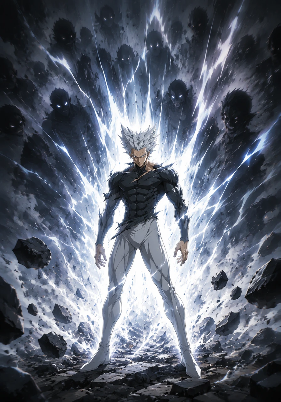 Despite his fear, the Son Hunter summons his courage, unleashing a brilliant burst of energy to counter the overwhelming pressure. The battlefield lights up in a spectacular display of willpower and raw talent.