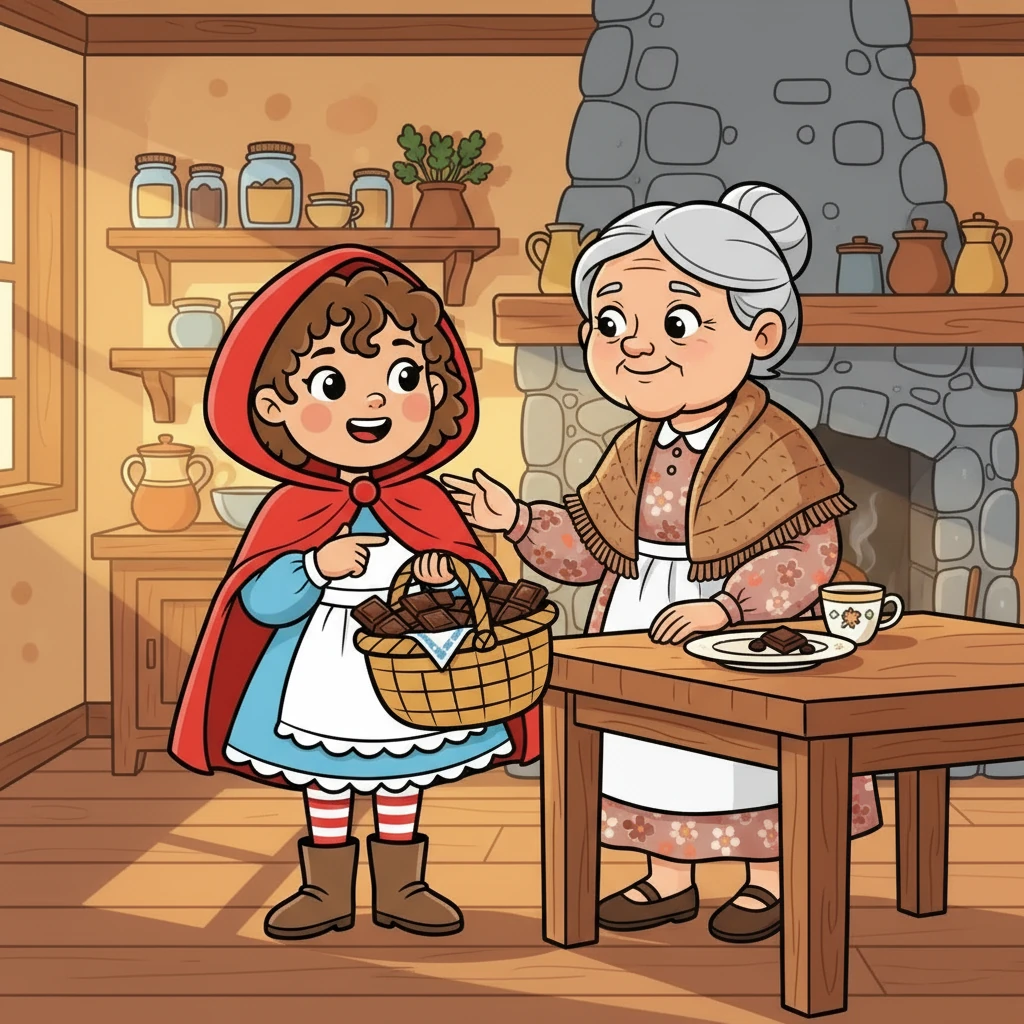 One day, Grandma asked, "My dear, why is there always one piece of chocolate missing?" Lily smiled and said, "Because sharing makes it sweeter." Grandma nodded, her eyes shining with love, knowing their sweet secret.