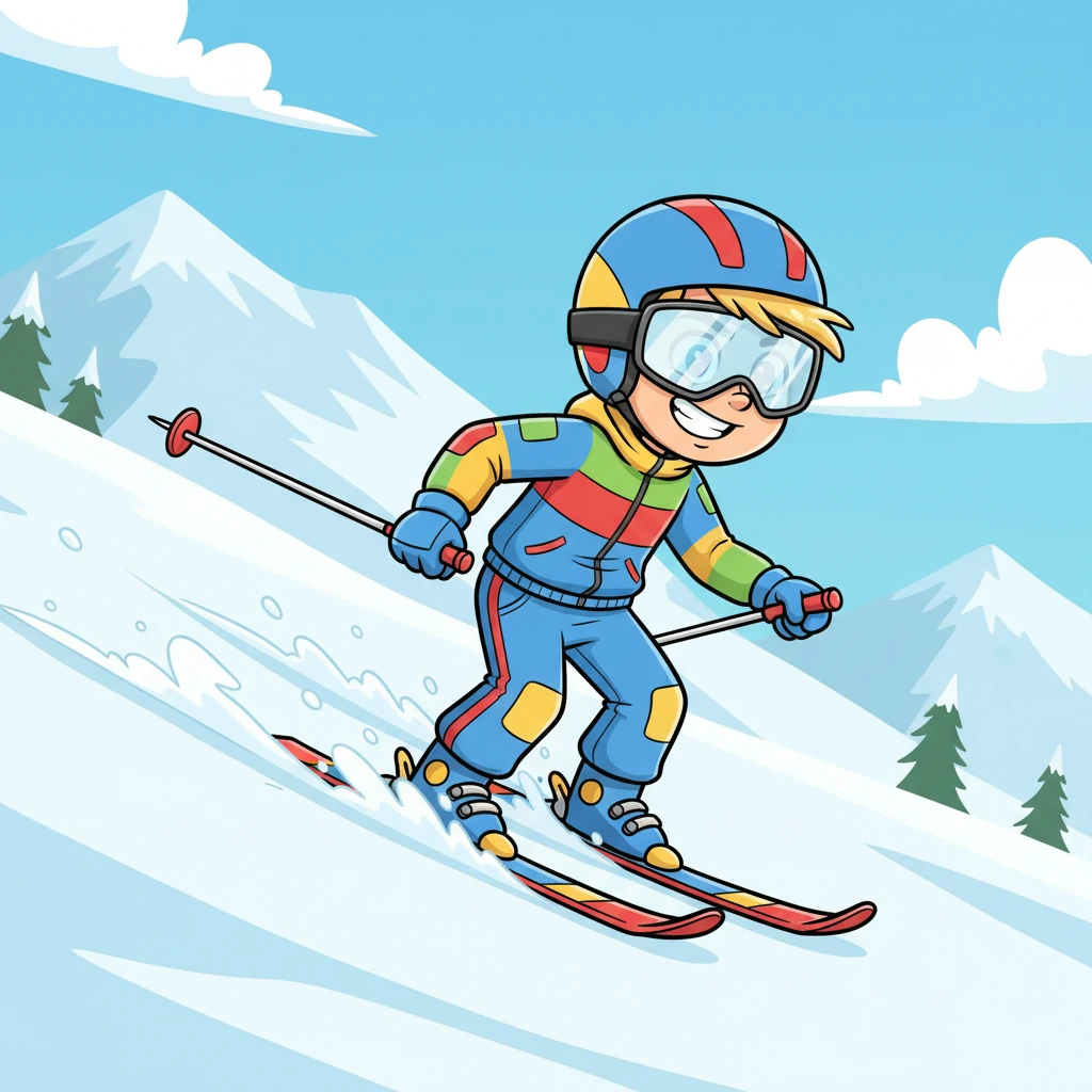 Sulle scintillanti piste di montagna, Leo si trasforma. Con la tuta da sci colorata e gli occhiali da sole, sfreccia giù per il pendio con una velocità incredibile e una grazia sorprendente. Ogni movimento è calcolato, ogni curva perfetta, mostrando una concentrazione e una passione che lo rendono un vero talento nazionale.