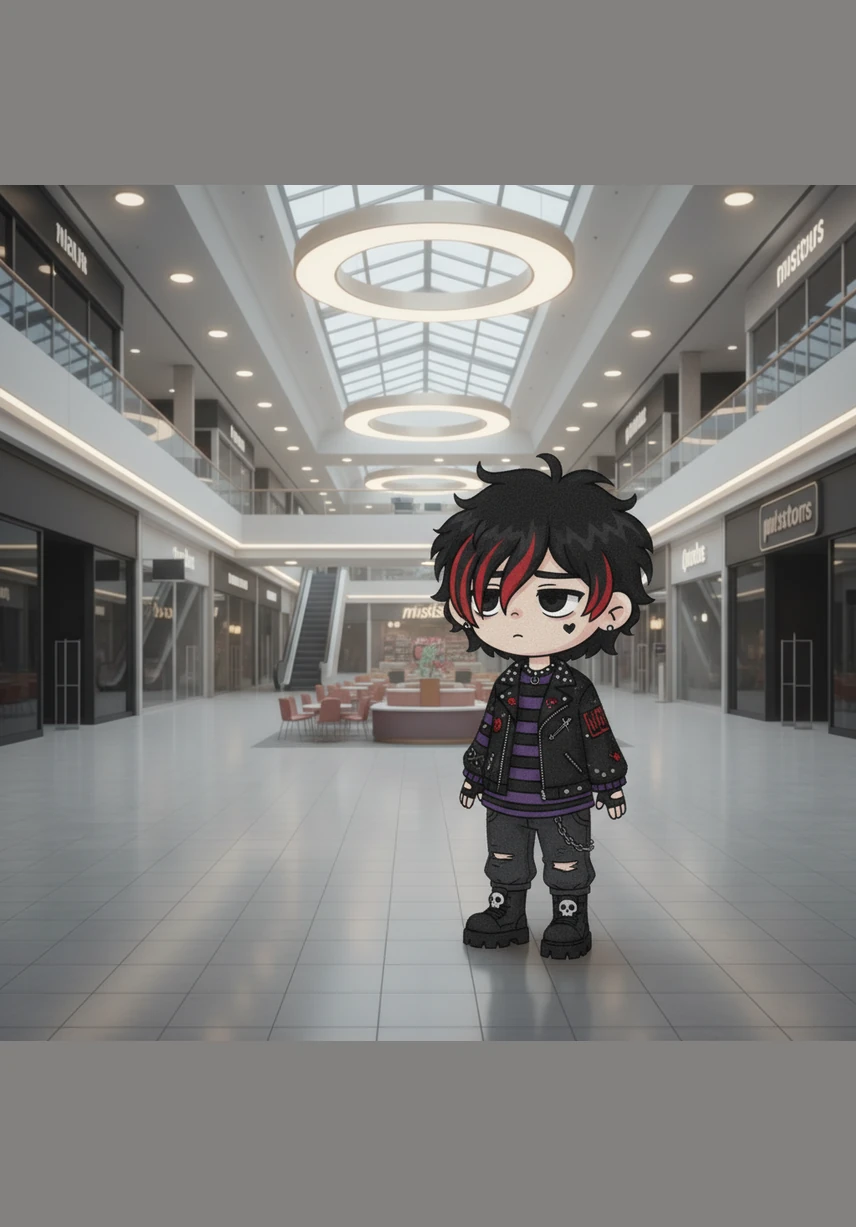 The mall stretched out in a quiet, liminal haze under the hum of fluorescent lights. Leo walked through the empty corridors long after his bedtime alarm had chimed, feeling like the only person left in a world of glass and tile.